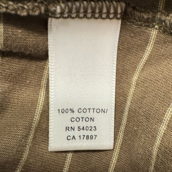 BANANA REPUBLIC RN 54023 - Brown/Cream Striped Short Sleeve Polo Shirt Men’s XL - Picture 6 of 6